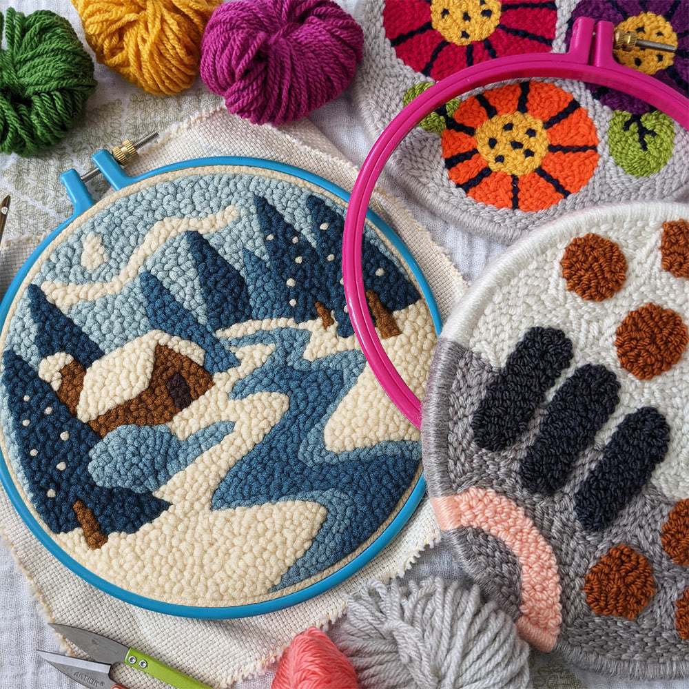 Winter Cabin Punch Needle Kit – Ideal Gift For Nature Lovers | Cozy Handmade Winter Portrait - image 7