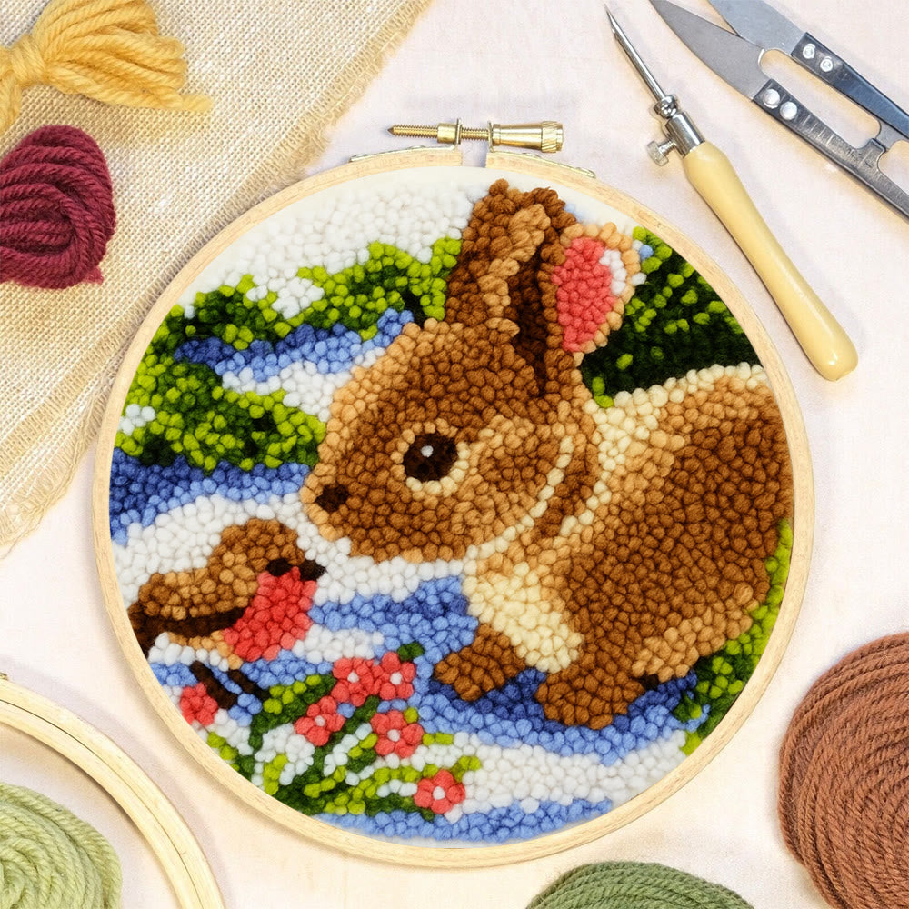 Realistic Bunny Punch Needle Kit – Beginner-friendly Project | Vibrant Handmade Nature Art - image 7