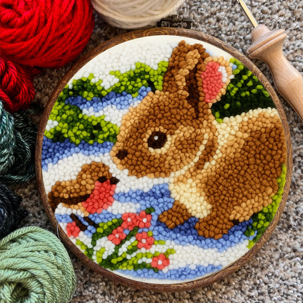 Realistic Bunny Punch Needle Kit – Beginner-friendly Project | Vibrant Handmade Nature Art - image 10