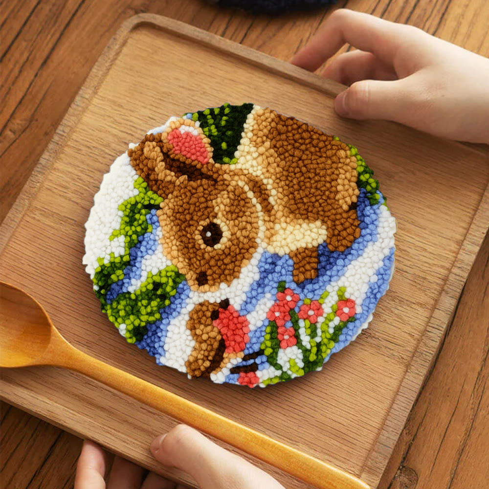 Realistic Bunny Punch Needle Kit – Beginner-friendly Project | Vibrant Handmade Nature Art - image 4