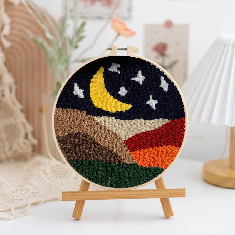 Moonlit Landscape Punch Needle Kit – Tranquil DIY Project | Serene Nature-Inspired Decor - image 2