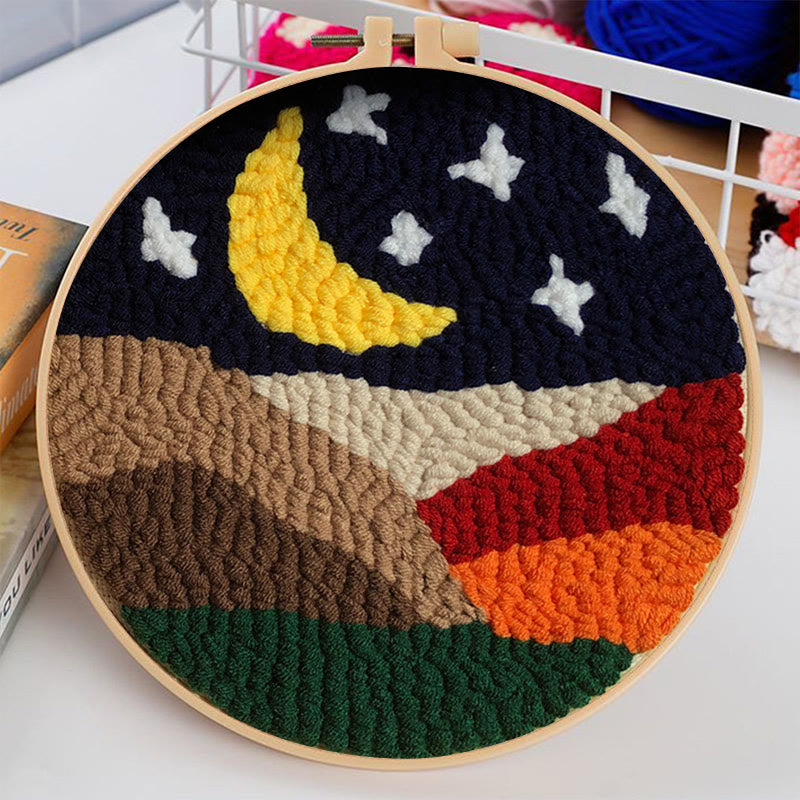 Moonlit Landscape Punch Needle Kit – Tranquil DIY Project | Serene Nature-Inspired Decor - image 6