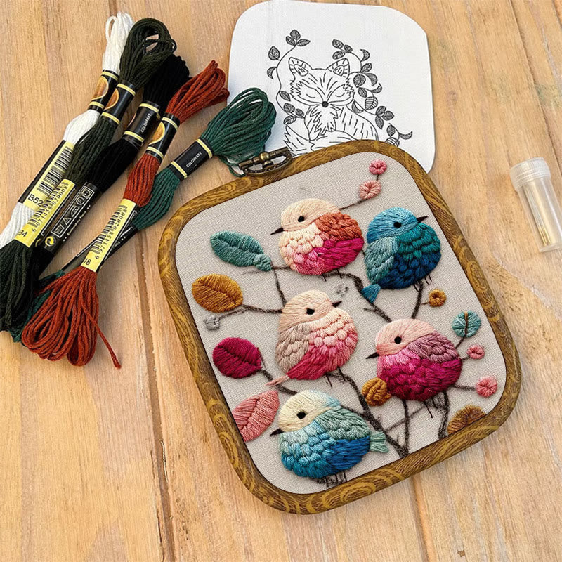Rubbyoo Embroidery Kit - Lovely Birds | Diy Handmade Stitchwork | Perfect For Wall Hanging - image 3