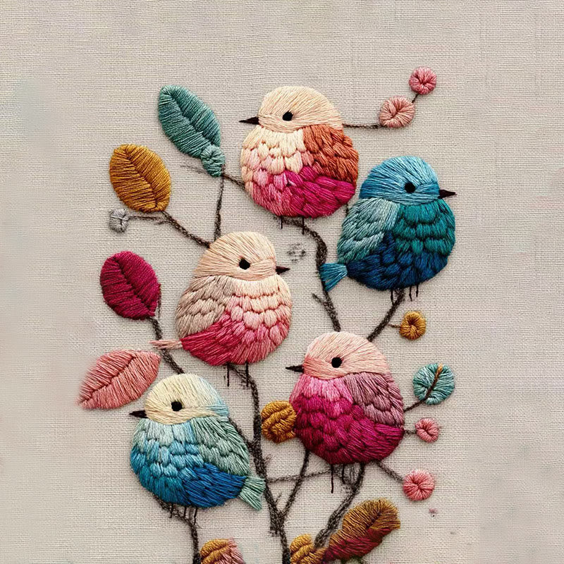 Rubbyoo Embroidery Kit - Lovely Birds | Diy Handmade Stitchwork | Perfect For Wall Hanging - image 10