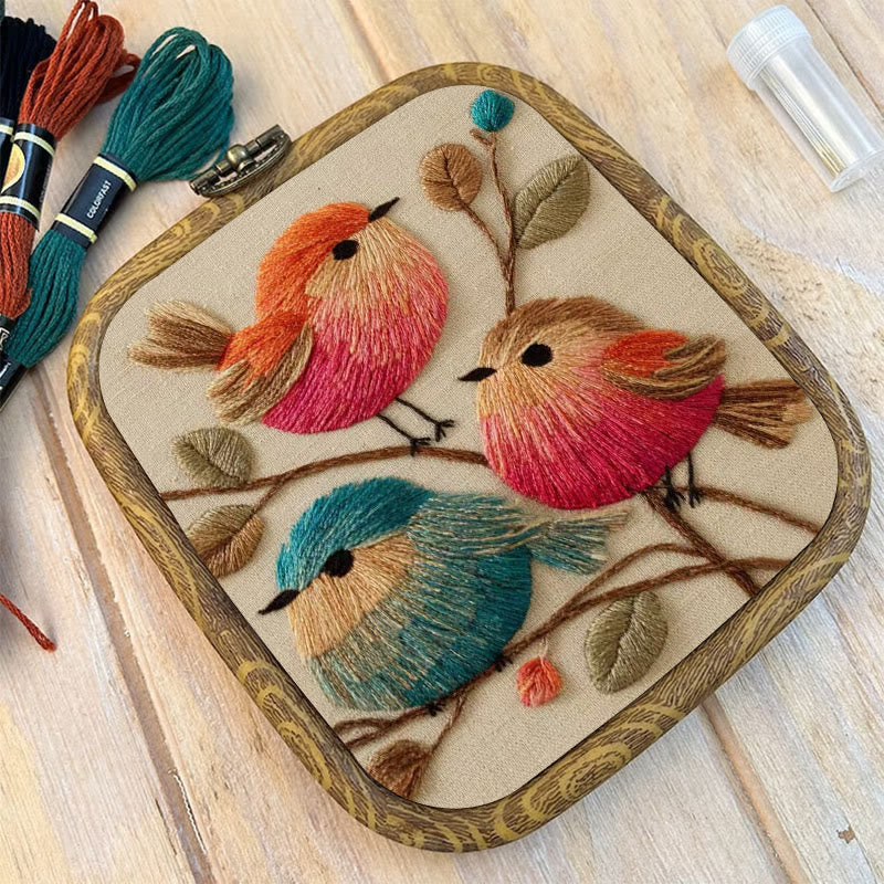Rubbyoo Embroidery Kit - Vibrant Birds | Animal Hoop Art | Handmade Room Ornament - image 10