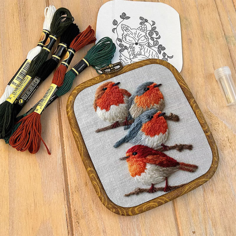 Rubbyoo Embroidery Kit - Robin Birds | Diy Animal Craft | Gifts For Bird Lovers - image 9