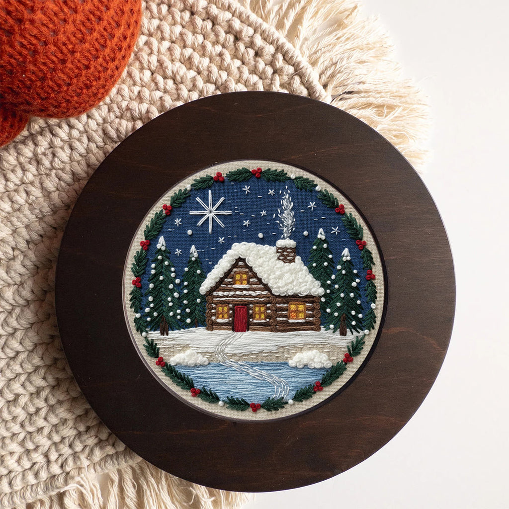 Rubbyoo Embroidery Kit - Christmas Snow Scene | Stitch Art For Beginner | Perfect Wall Hanging  - image 4