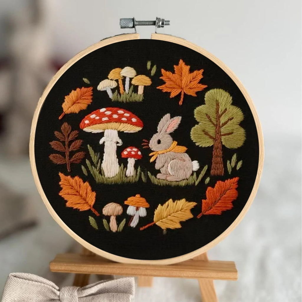 Rubbyoo Embroidery Kit - Autumn Plant | Diy Handmade Needlepoint | Nice Art For Stitch Starter - image 2