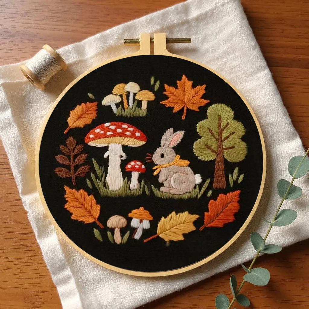 Rubbyoo Embroidery Kit - Autumn Plant | Diy Handmade Needlepoint | Nice Art For Stitch Starter - image 4