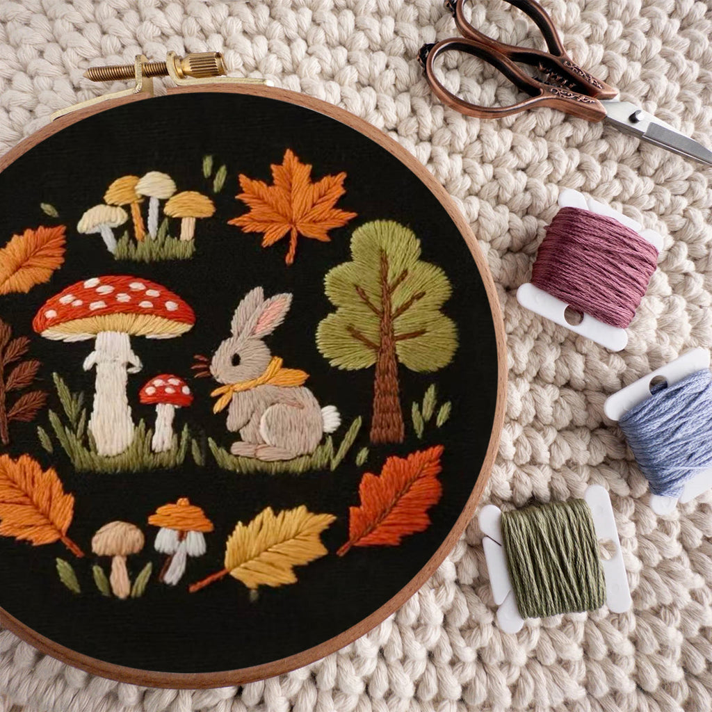 Rubbyoo Embroidery Kit - Autumn Plant | Diy Handmade Needlepoint | Nice Art For Stitch Starter - image 7