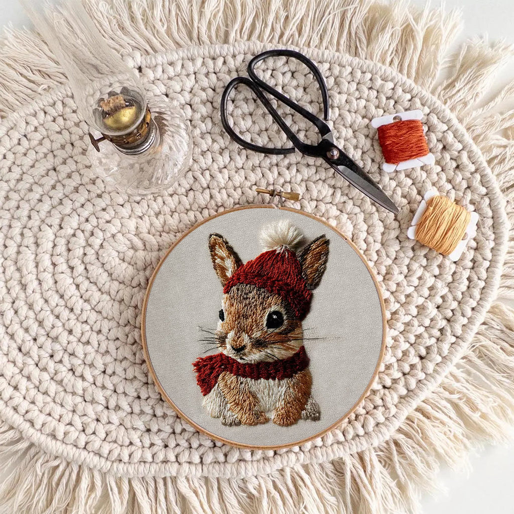 Rubbyoo Embroidery Kit - Christmas Bunny | Cute Animal Carft | Gift For Holiday Decor  - image 6