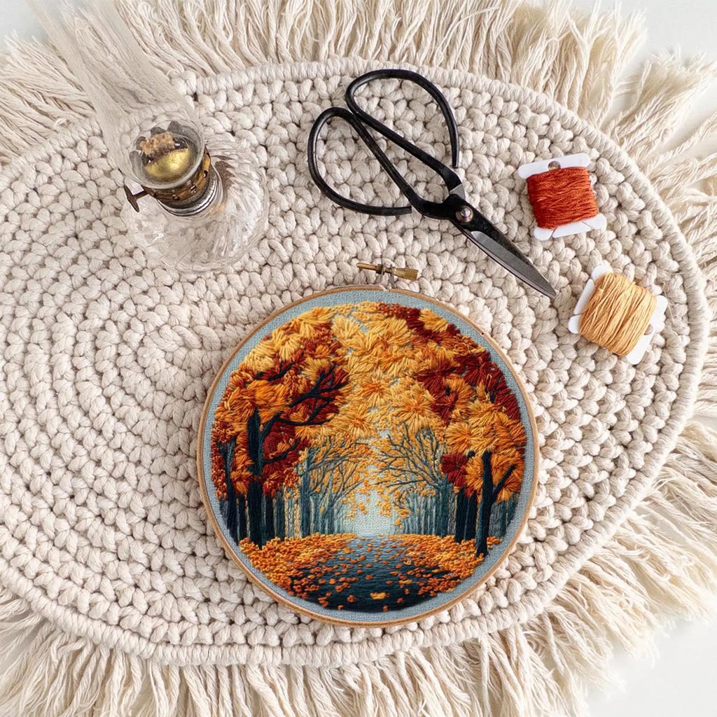 Rubbyoo Embroidery Kit - Autumn Scenery | Diy Landscape Craft | Personalized Wall Decoration  - image 8