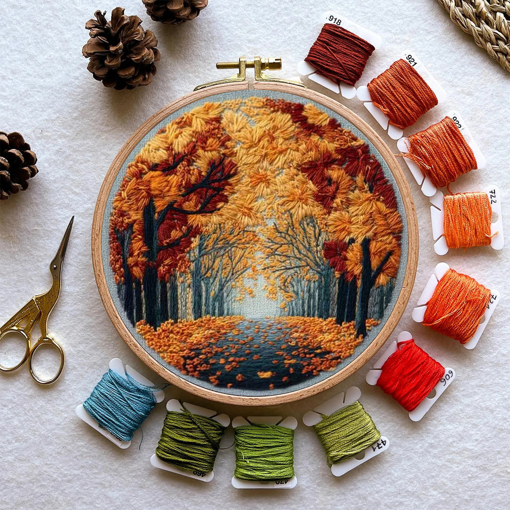 Rubbyoo Embroidery Kit - Autumn Scenery | Diy Landscape Craft | Personalized Wall Decoration  - image 9