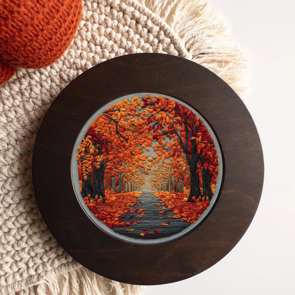 Rubbyoo Embroidery Kit - Autumn View | Nature Needle Art | Handmade Desk Decor - image 6