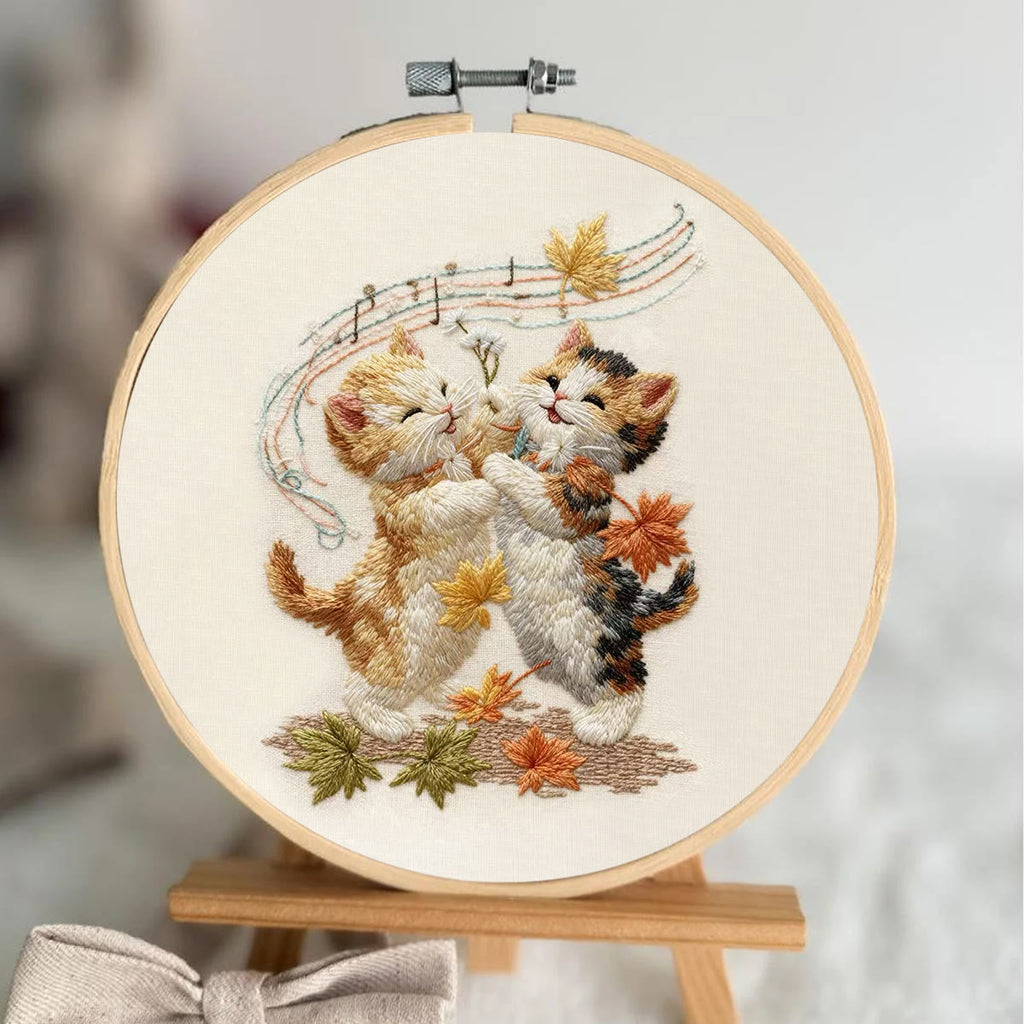Rubbyoo Embroidery Kit - Adorable Cats | Handmade Animal Craft | Diy Hoop Art - image 3