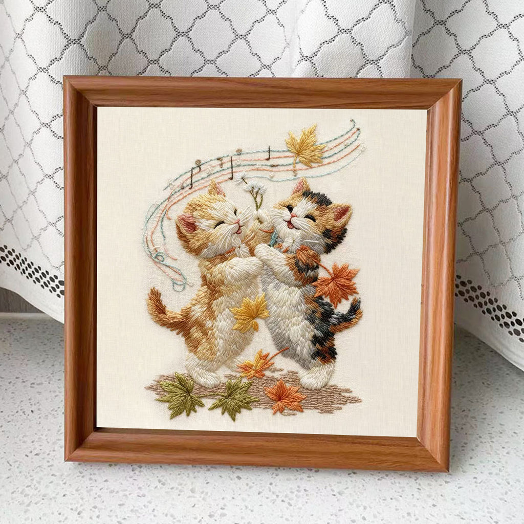 Rubbyoo Embroidery Kit - Adorable Cats | Handmade Animal Craft | Diy Hoop Art - Embroidery Kit Plus An Extra Frame - image 10