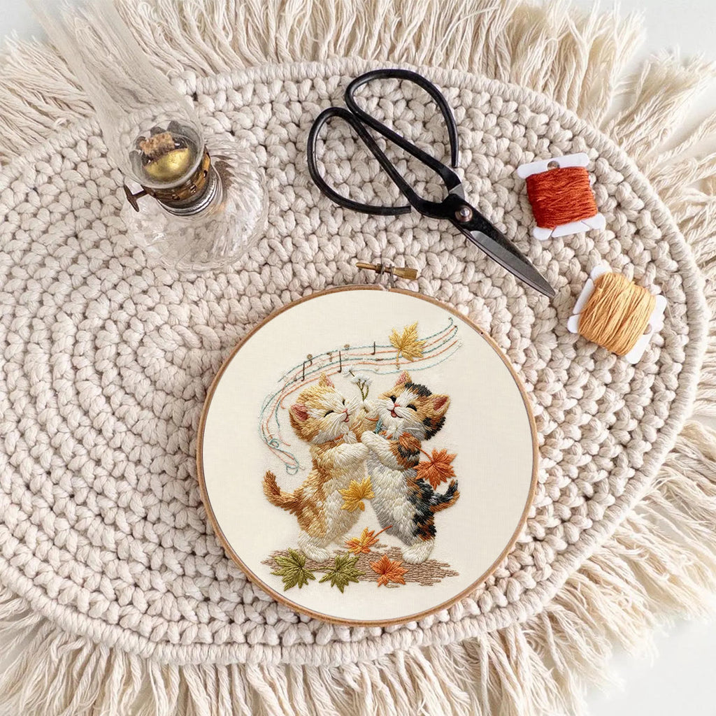 Rubbyoo Embroidery Kit - Adorable Cats | Handmade Animal Craft | Diy Hoop Art - image 9