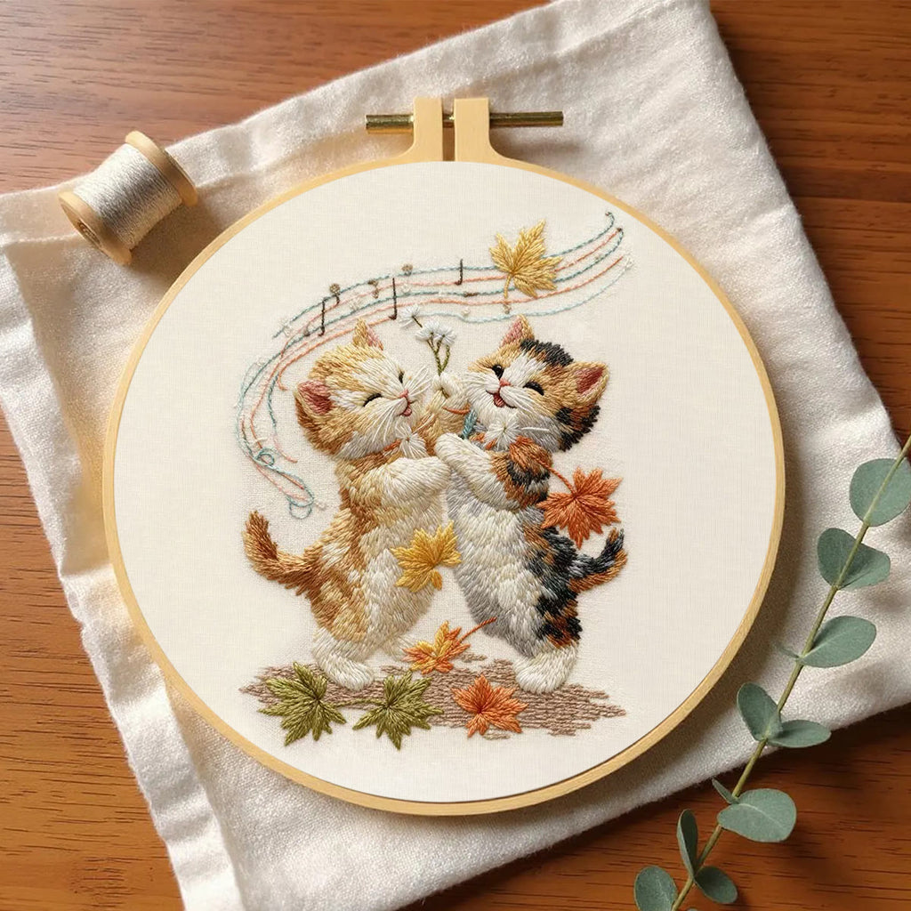 Rubbyoo Embroidery Kit - Adorable Cats | Handmade Animal Craft | Diy Hoop Art - image 5
