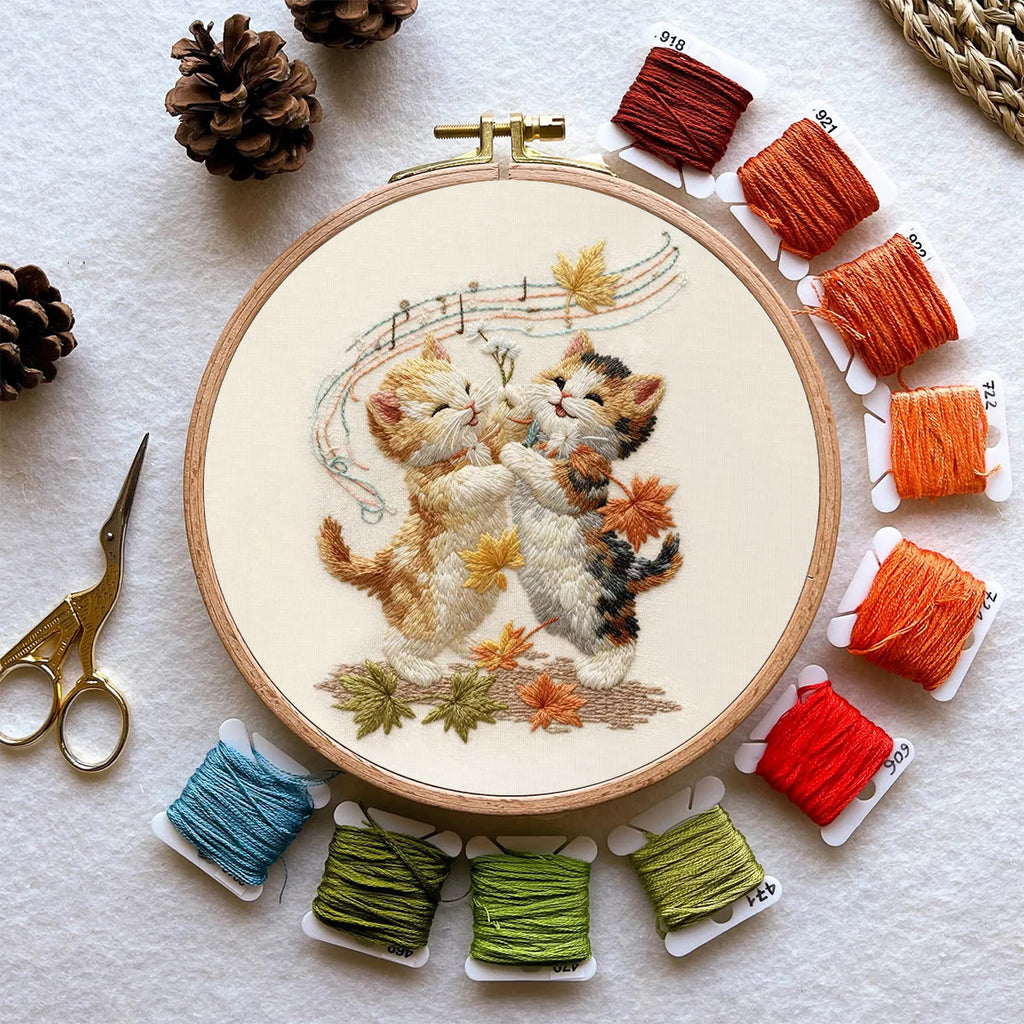 Rubbyoo Embroidery Kit - Adorable Cats | Handmade Animal Craft | Diy Hoop Art - image 2