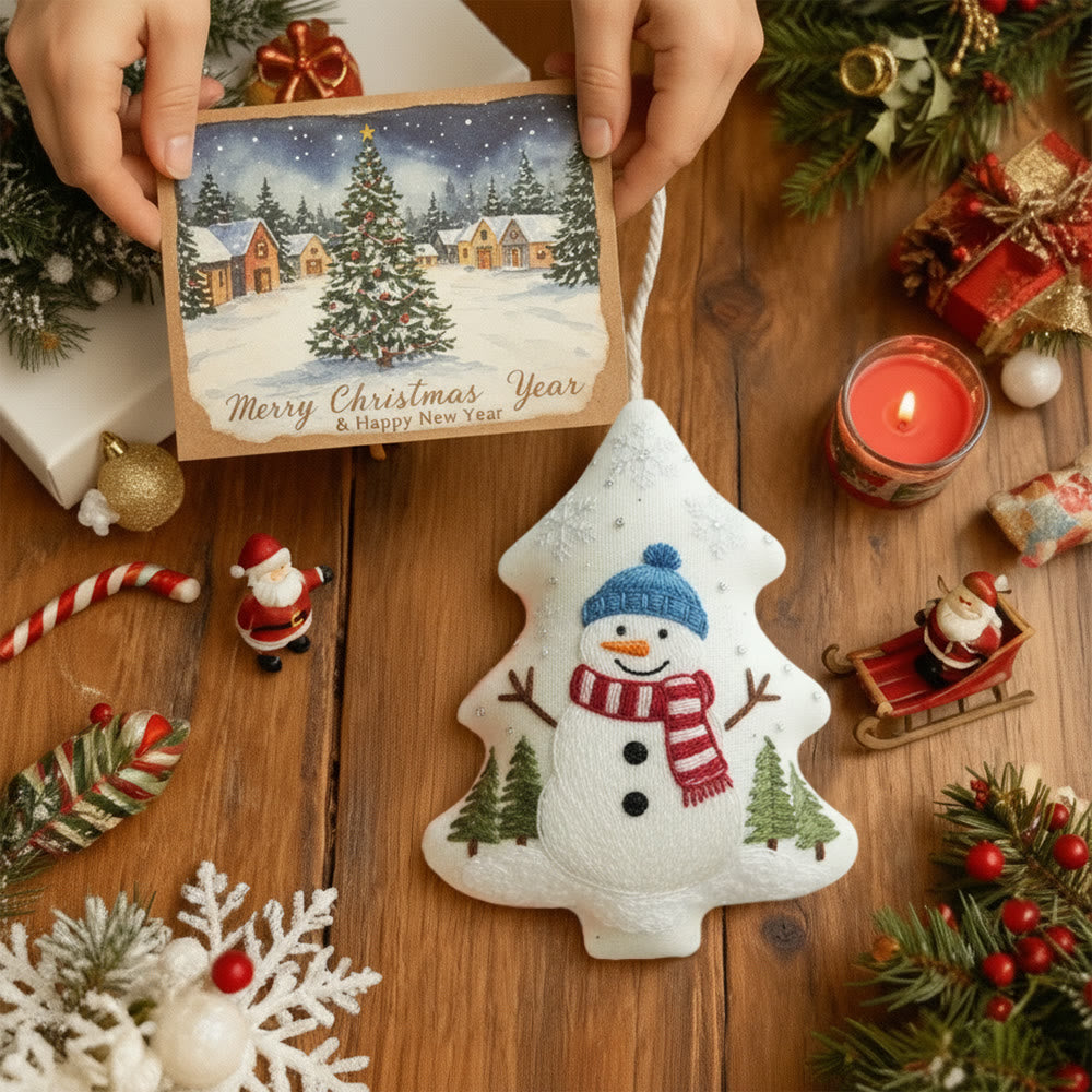 Rubbyoo Tree-shaped Embroidery Kit - Snowman | Cozy Winter Craft | Perfect Holiday Home Decoration - image 8