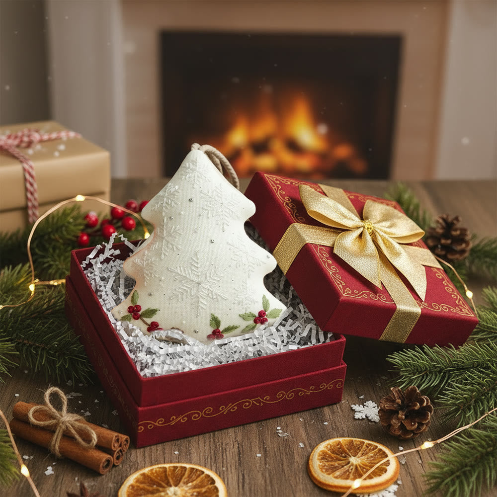 Rubbyoo Tree-shaped Embroidery Kit - Snowflake Design | Elegant Christmas Diy Project | Beautiful Holiday Accent - image 7