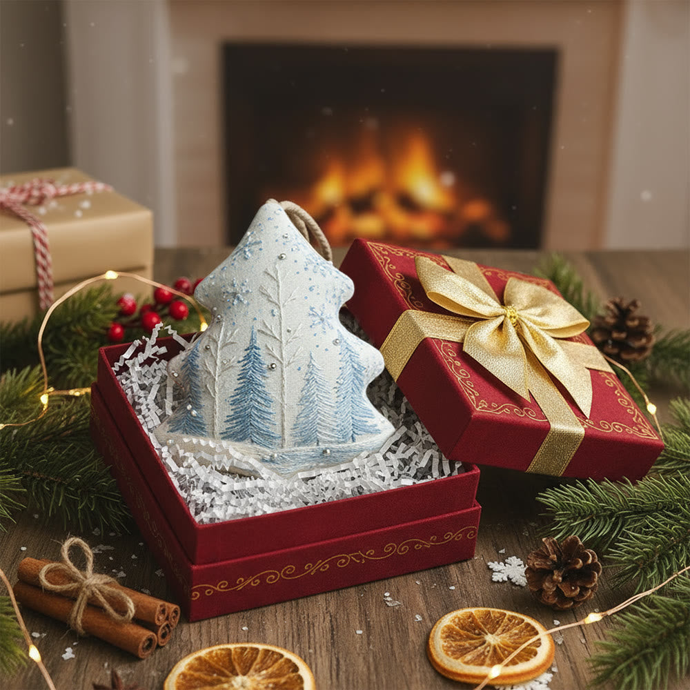 Rubbyoo Tree-shaped Embroidery Kit - Woodland Pine Motif | Delicate Hand Pack | Festive Trinket - image 5