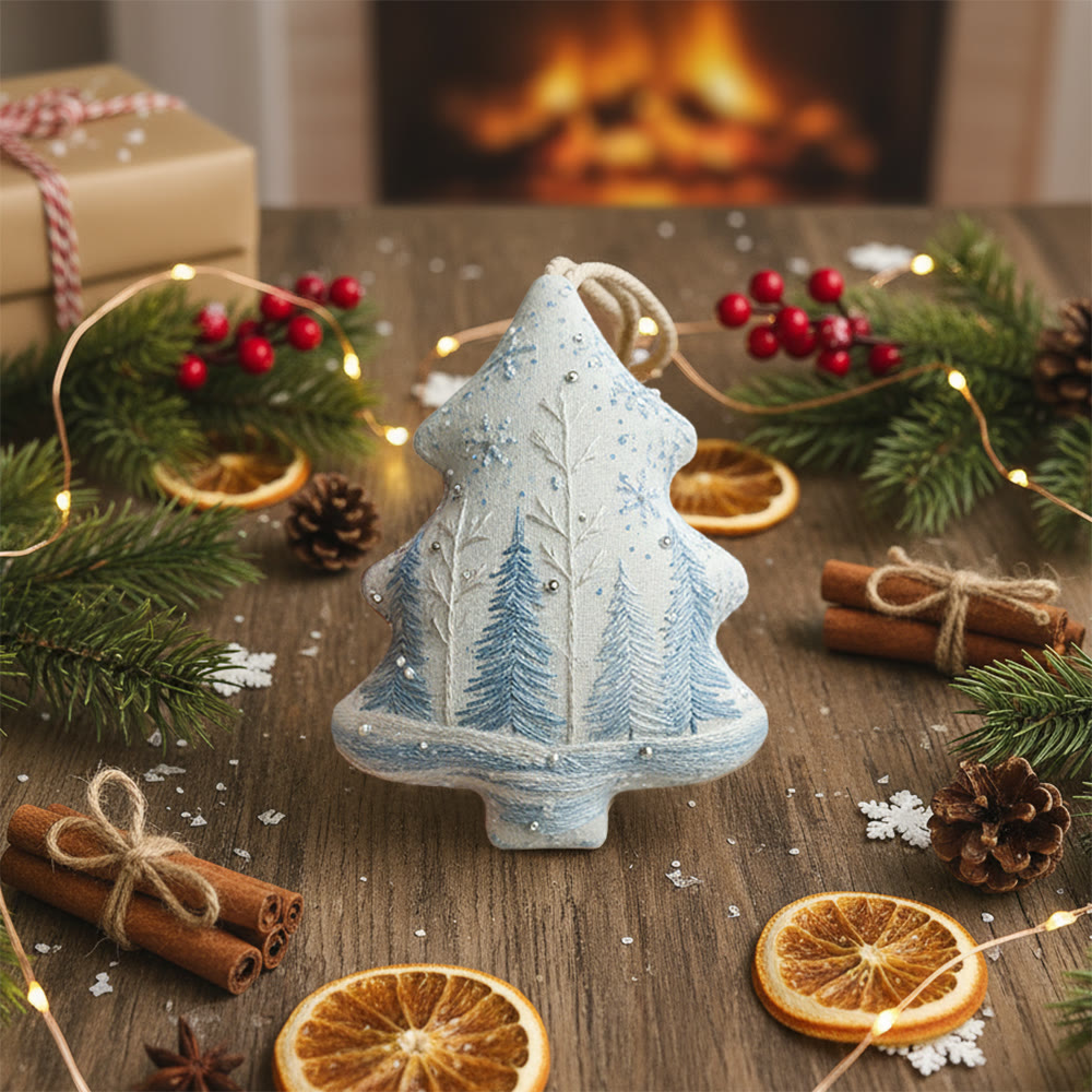 Rubbyoo Tree-shaped Embroidery Kit - Woodland Pine Motif | Delicate Hand Pack | Festive Trinket - image 6