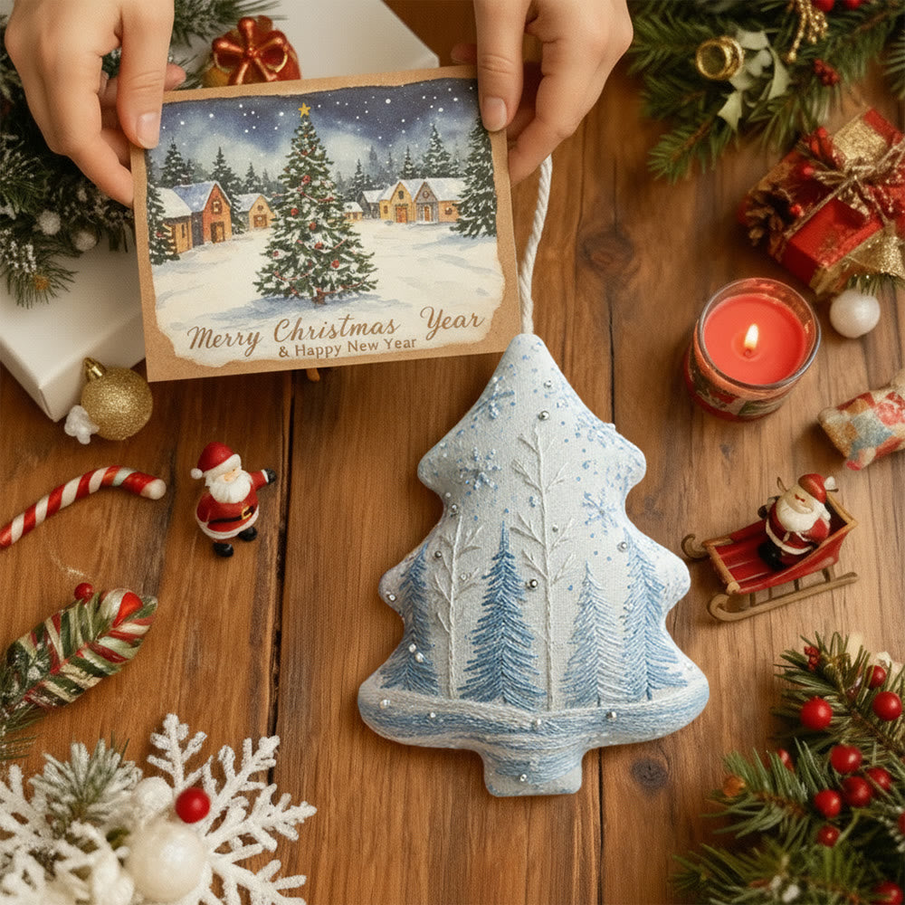 Rubbyoo Tree-shaped Embroidery Kit - Woodland Pine Motif | Delicate Hand Pack | Festive Trinket - image 8