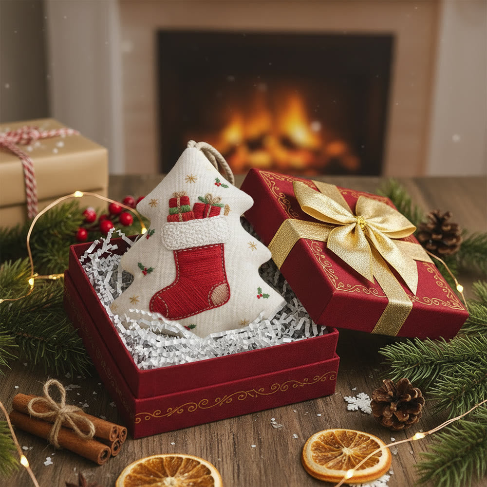 Rubbyoo Tree-shaped Embroidery Kit - Surprising Socks | Diy Hoop Art | Perfect Christmas Gift - image 8