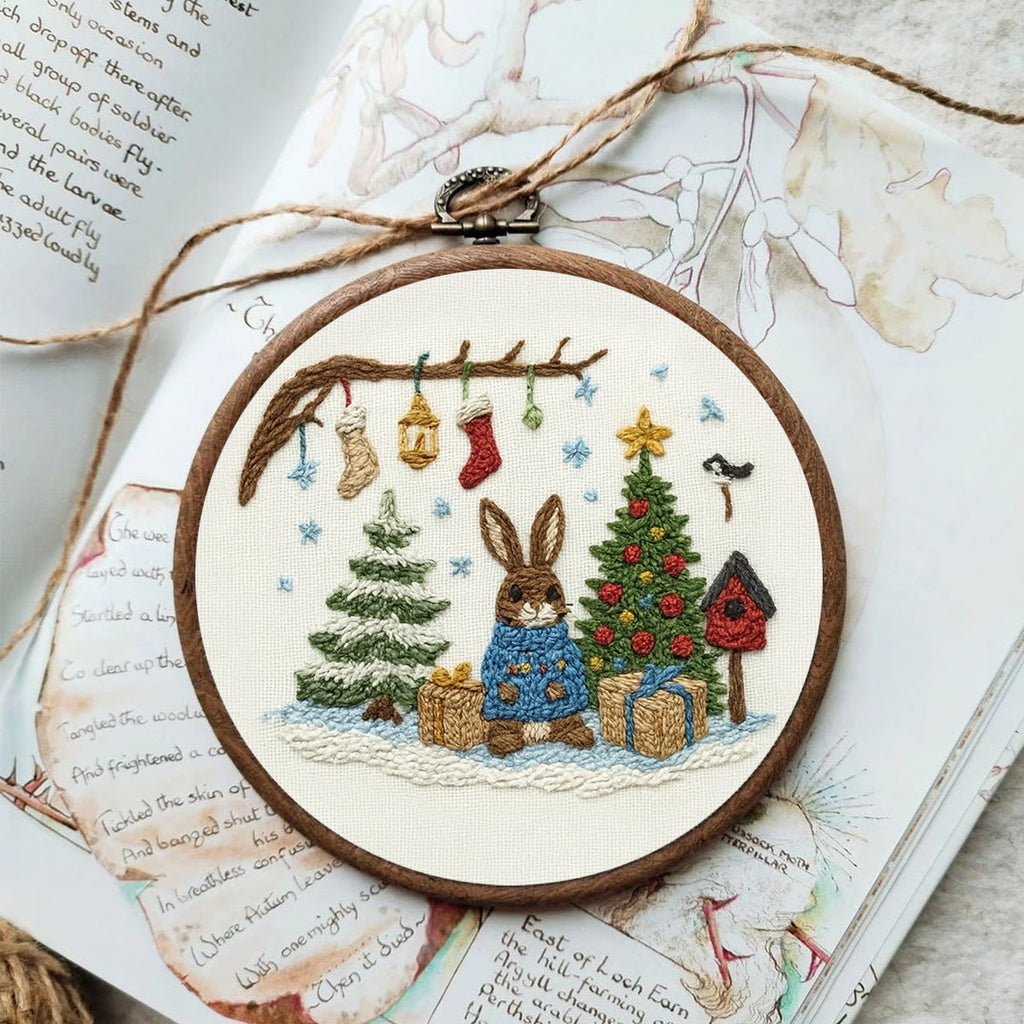 Rubbyoo Embroidery Kit - Christmas Bunny | Lovely Animal Craft  | Nice Holiday Gift Idea  - image 4