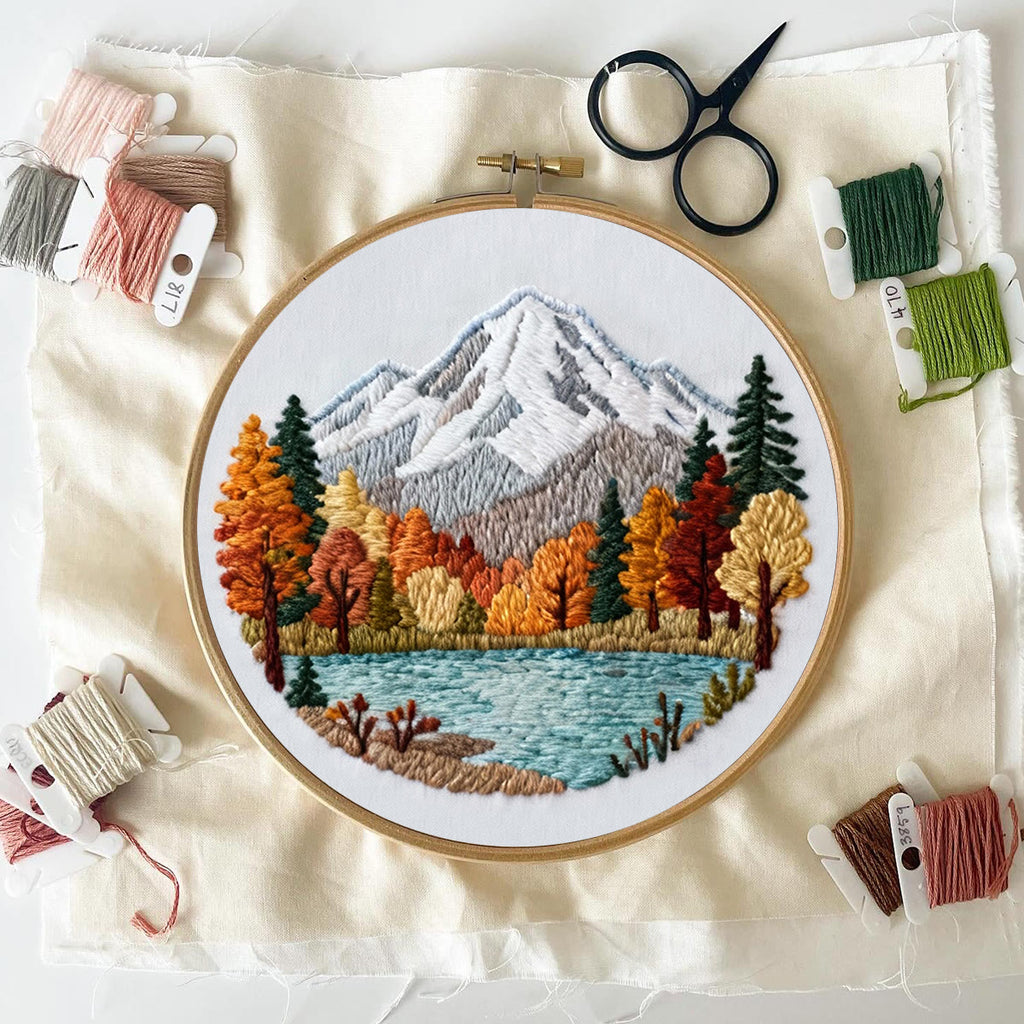 Rubbyoo Embroidery Kit - Mountain Scene | Diy Art Collection | Perfect Stitch Craft - image 6