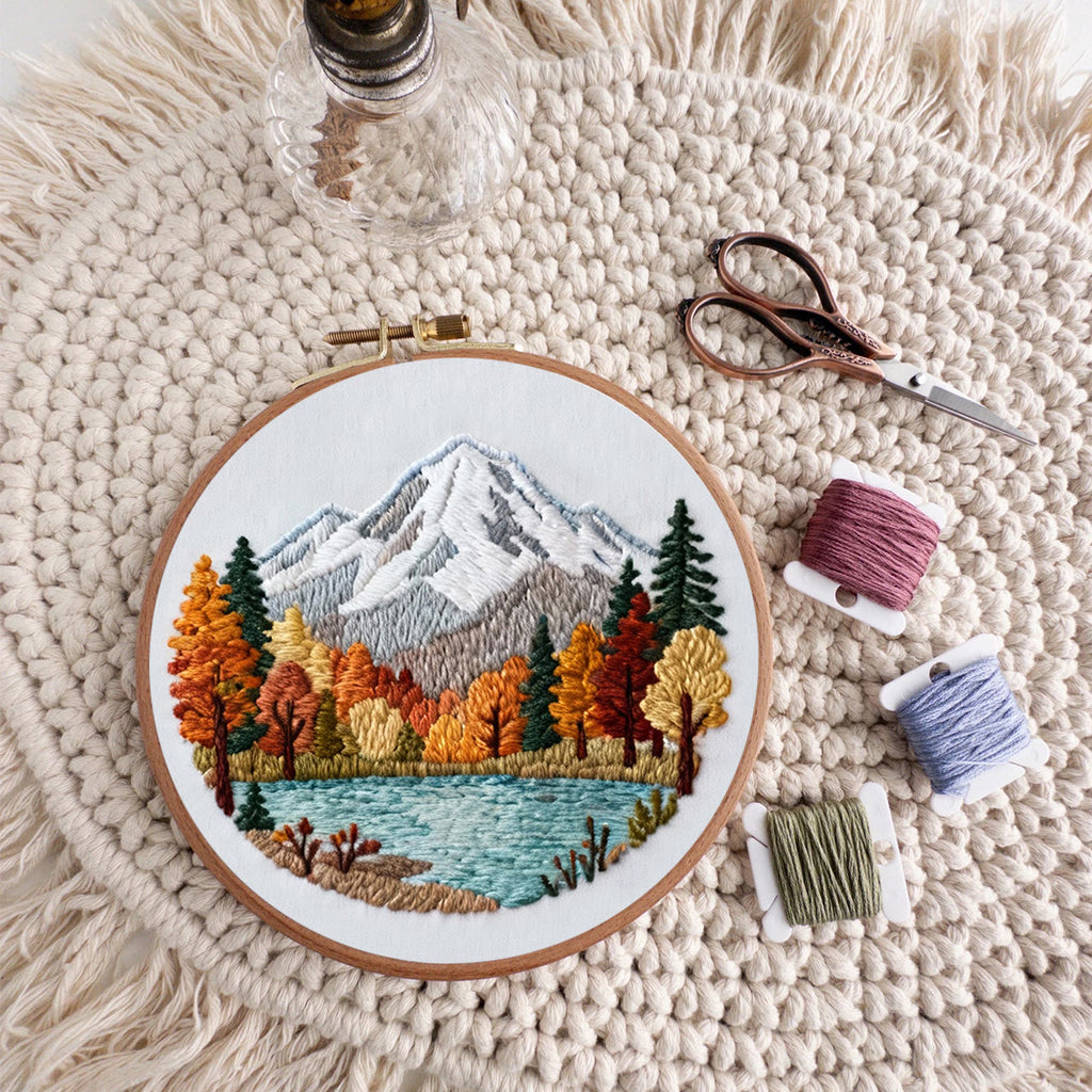 Rubbyoo Embroidery Kit - Mountain Scene | Diy Art Collection | Perfect Stitch Craft - image 8