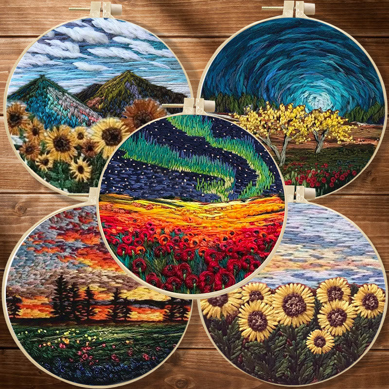 Rubbyoo Embroidery Kit - Majestic Landscape Series | Unique Needle Artwork | Perfect Wall Decoration - image 0