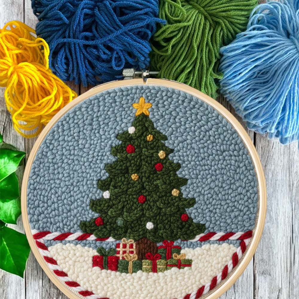 Festive Christmas Tree Punch Needle Kit – Beginner-Friendly Project | Cheerful Holiday Accent - image 6