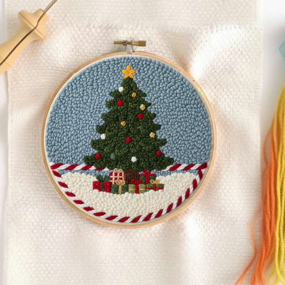 Festive Christmas Tree Punch Needle Kit – Beginner-Friendly Project | Cheerful Holiday Accent - image 5