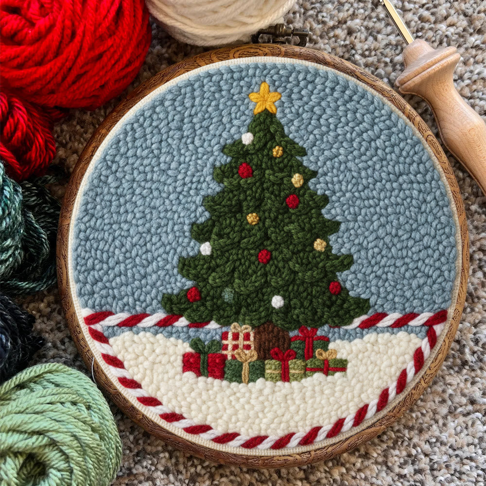 Festive Christmas Tree Punch Needle Kit – Beginner-Friendly Project | Cheerful Holiday Accent - image 7