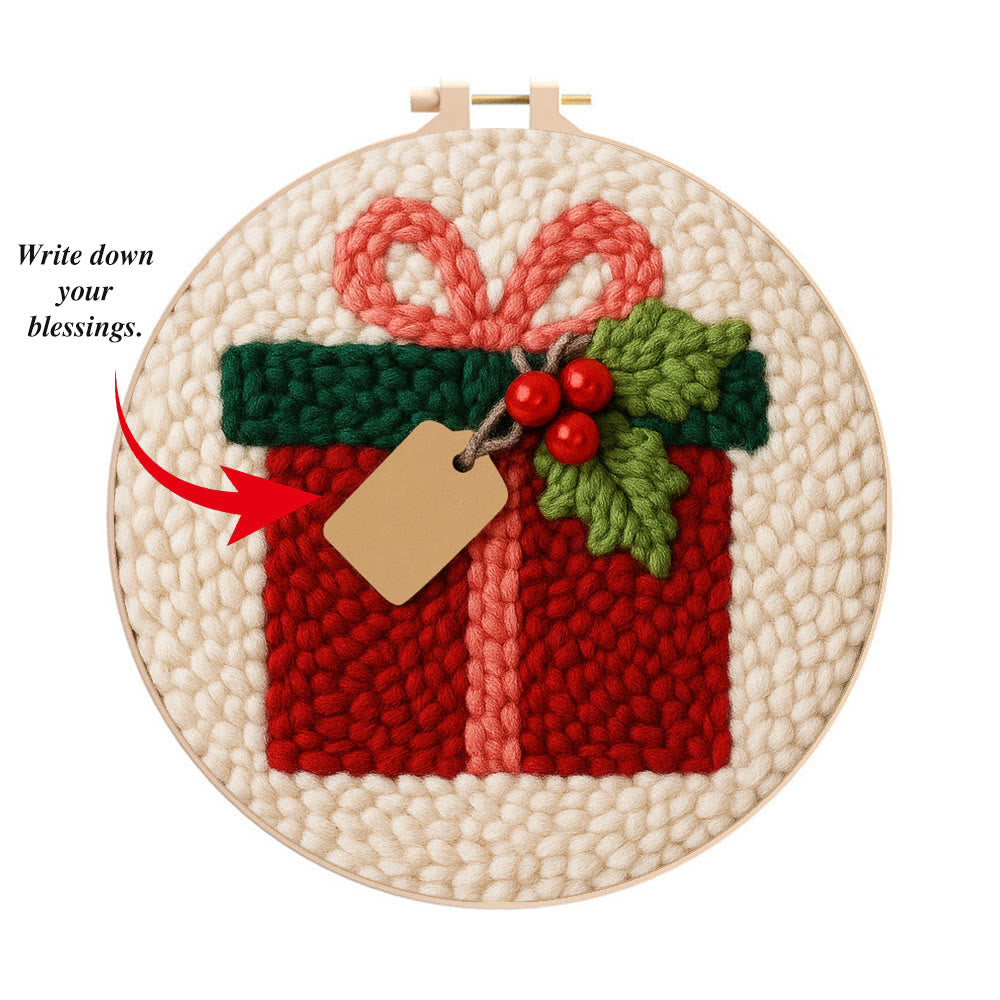 Blessing-tagged Christmas Gift Punch Needle Kit – Newbie-friendly Handcraft | Top Gifting Pick - 8 inch Hoop Kit - image 0