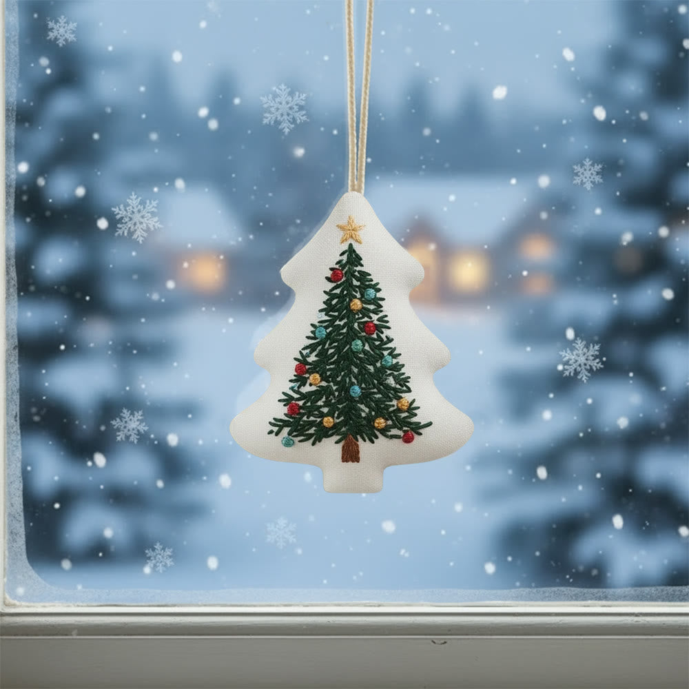 Rubbyoo Tree-shaped Embroidery Kit - Colorful Christmas Lights | Fun Crafting Experience | Brings Joy To Your Tree - image 1