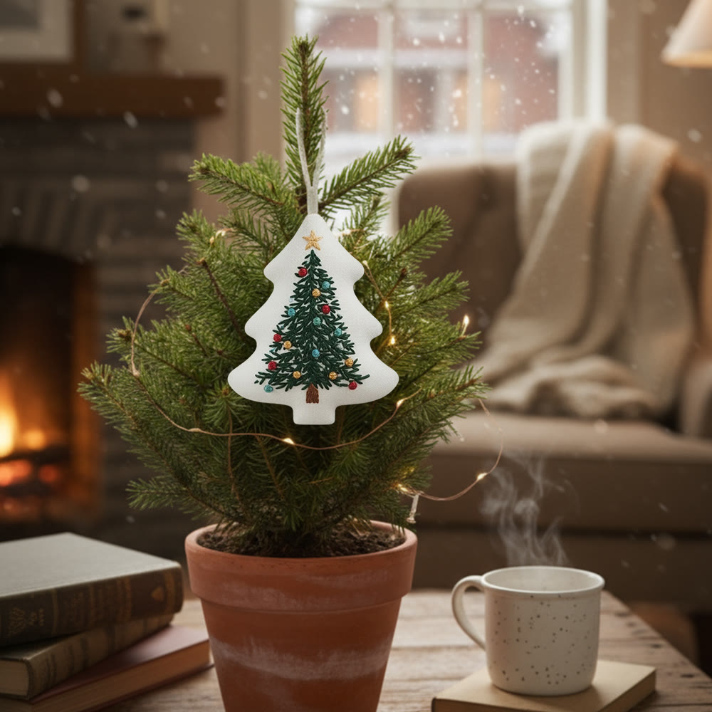 Rubbyoo Tree-shaped Embroidery Kit - Colorful Christmas Lights | Fun Crafting Experience | Brings Joy To Your Tree - image 4