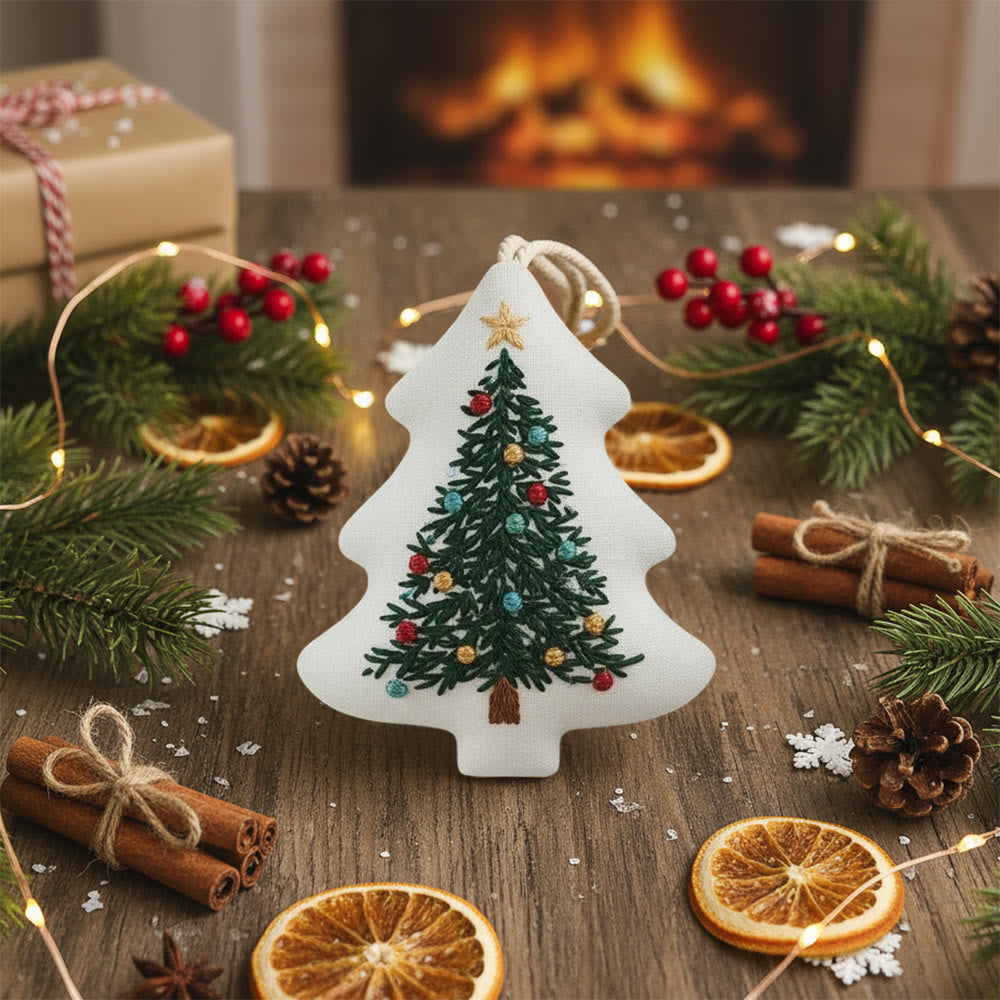 Rubbyoo Tree-shaped Embroidery Kit - Colorful Christmas Lights | Fun Crafting Experience | Brings Joy To Your Tree - image 6