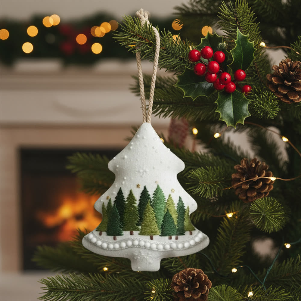 Rubbyoo Tree-shaped Embroidery Kit - Mysterious Forest | Easy Handmade Craft | Perfect Gift Idea  - 6 inches hoop kit - image 0