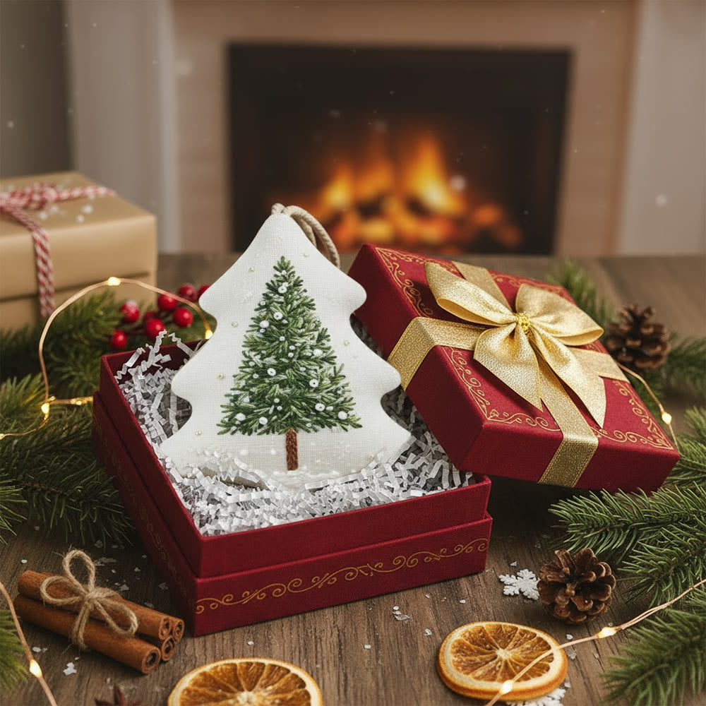 Rubbyoo Tree-shaped Embroidery Kit - Winter Tree | Christmas Handmade Art | Perfect For Stitch Beginner  - image 1