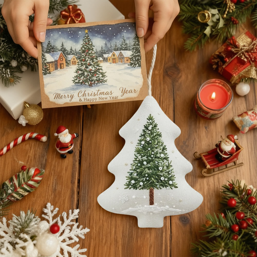 Rubbyoo Tree-shaped Embroidery Kit - Winter Tree | Christmas Handmade Art | Perfect For Stitch Beginner  - image 3