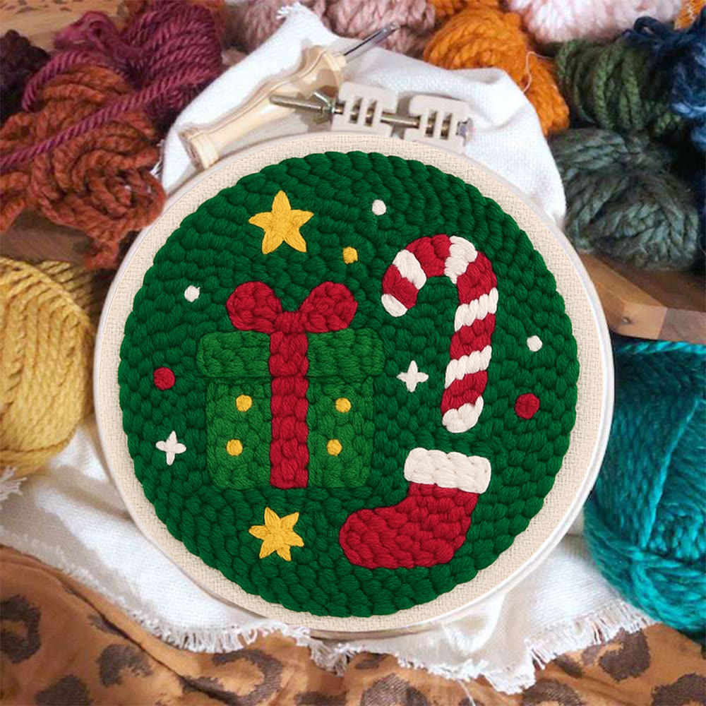 Christmas Festive Trinkets Punch Needle Kit – Newbie-friendly Handcraft | Joyful Holiday Home Decor - image 2