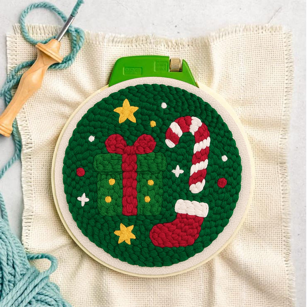Christmas Festive Trinkets Punch Needle Kit – Newbie-friendly Handcraft | Joyful Holiday Home Decor - image 1
