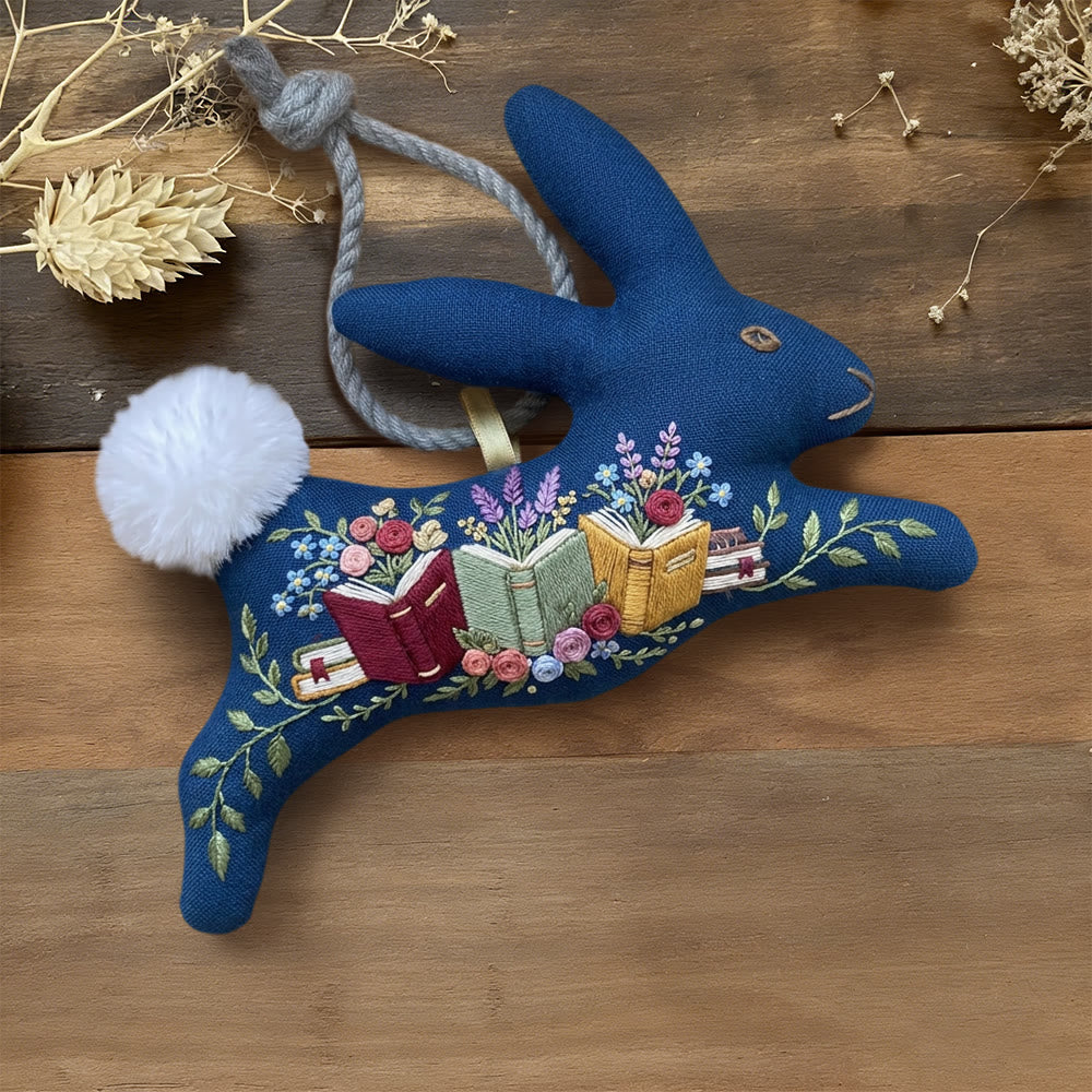 Rubbyoo Rabbit Embroidery Kit - Blooming Books | Sewing Animal Art | B ...