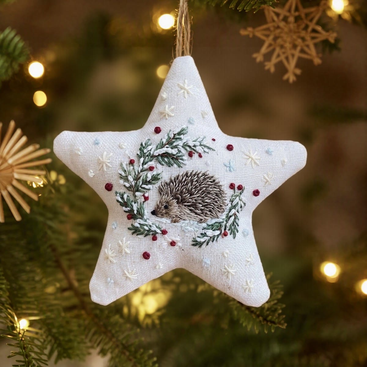 Star Hand Tutorial Rubbyoo Star Embroidery Kit - Lovely Winter Hedgehog | Ideal Cottageco ...
